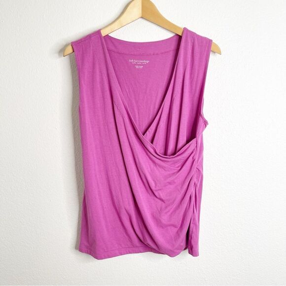 Soft Surroundings Tops - Soft Surroundings Purple Crossover Tank Top Petite Extra Large
